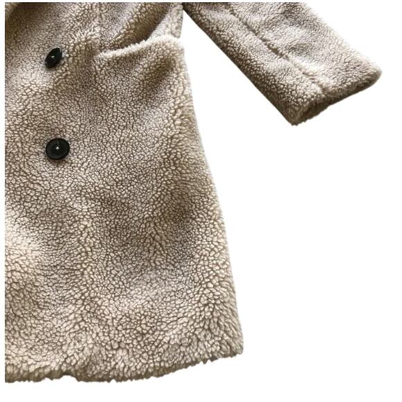 ZADIG & VOLTAIRE Teddy Mint Coat XS Cream White Button Sherpa Shearling - Picture 9 of 10